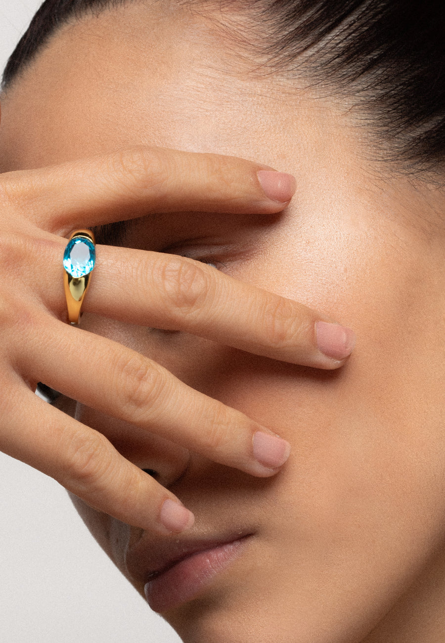 Anillo The Empress Aguamarina