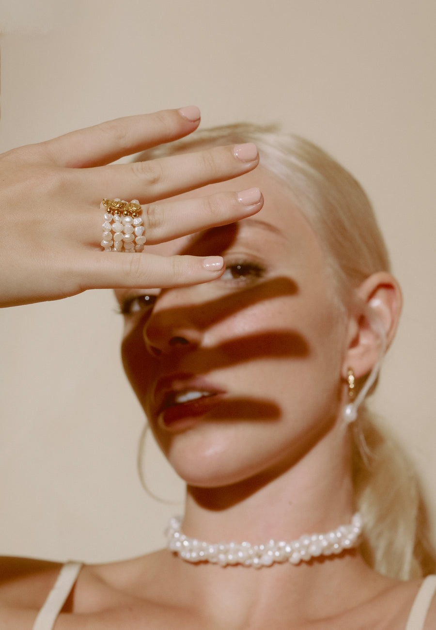 anillo de perlas