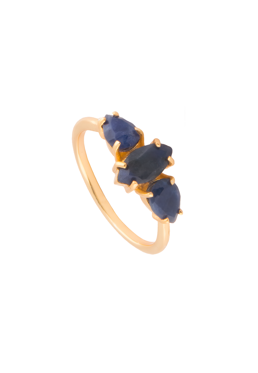 Anillo azul con lapislazuli Lavani