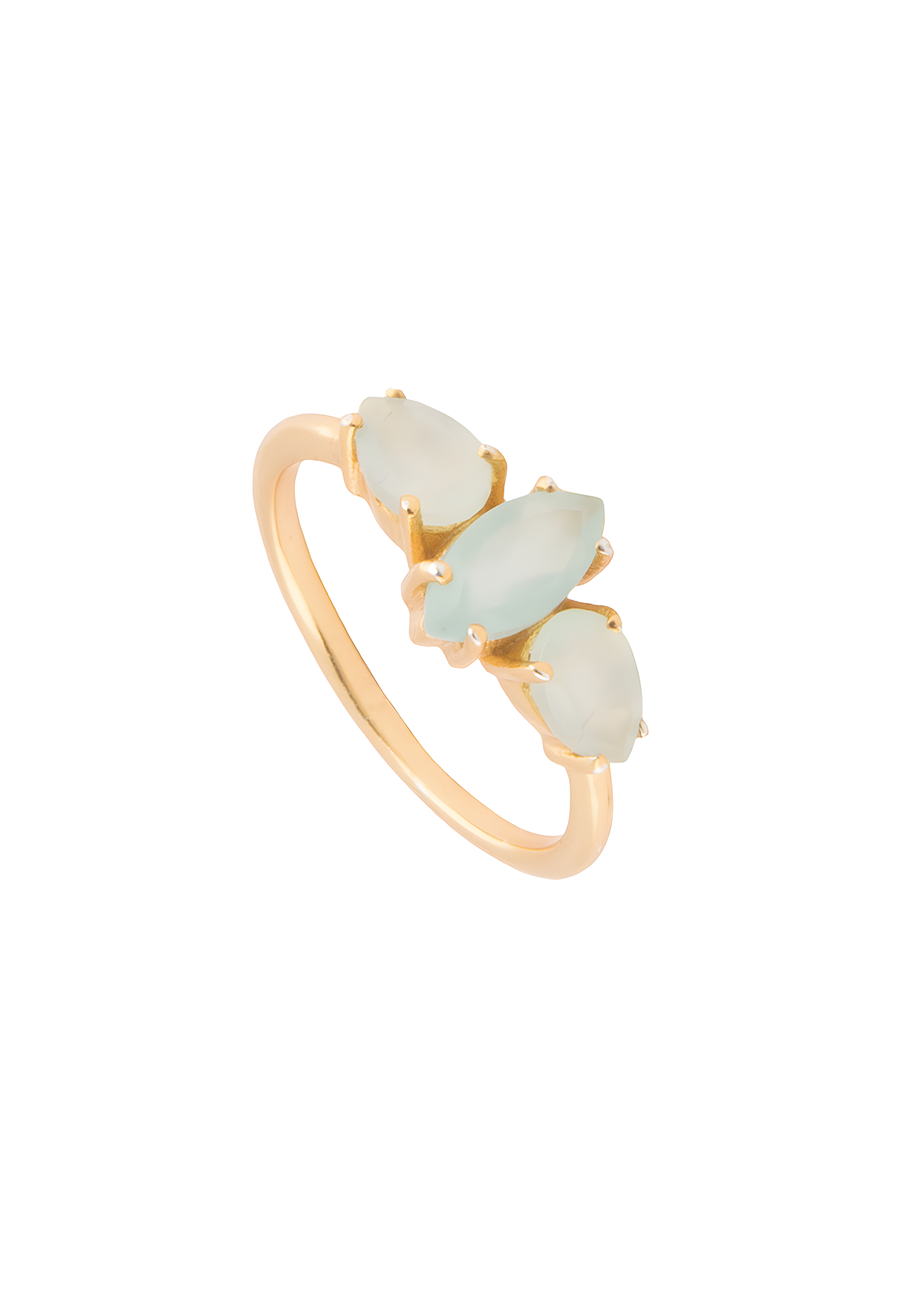 Anillo aguamarina bañado en oro Kasia Lavani Jewels