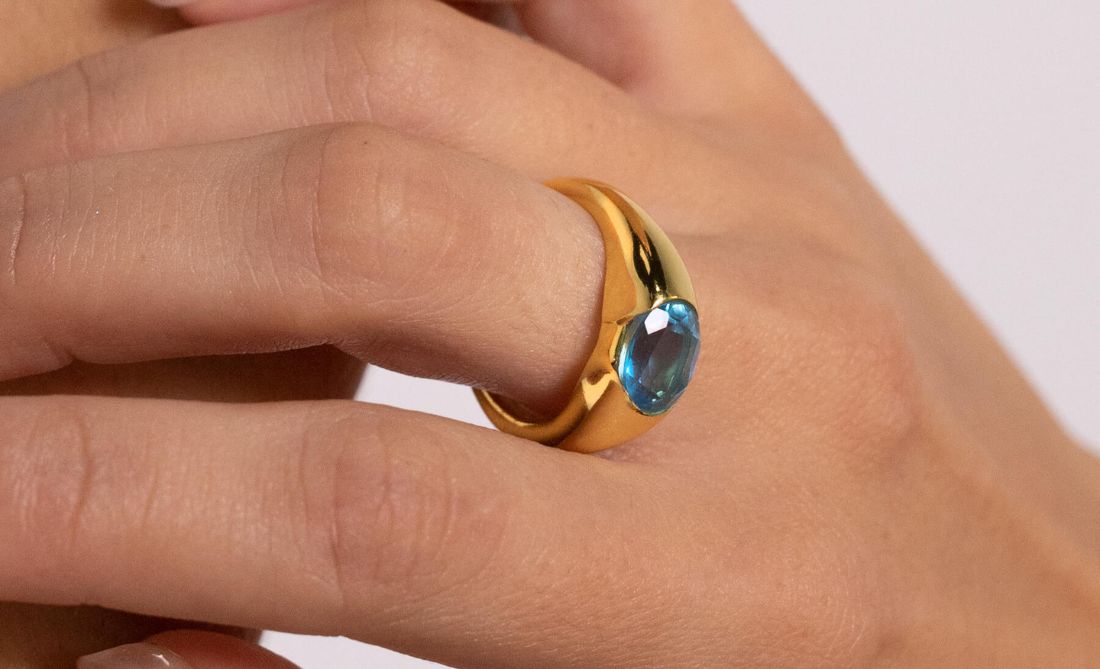 anillos con piedras naturales