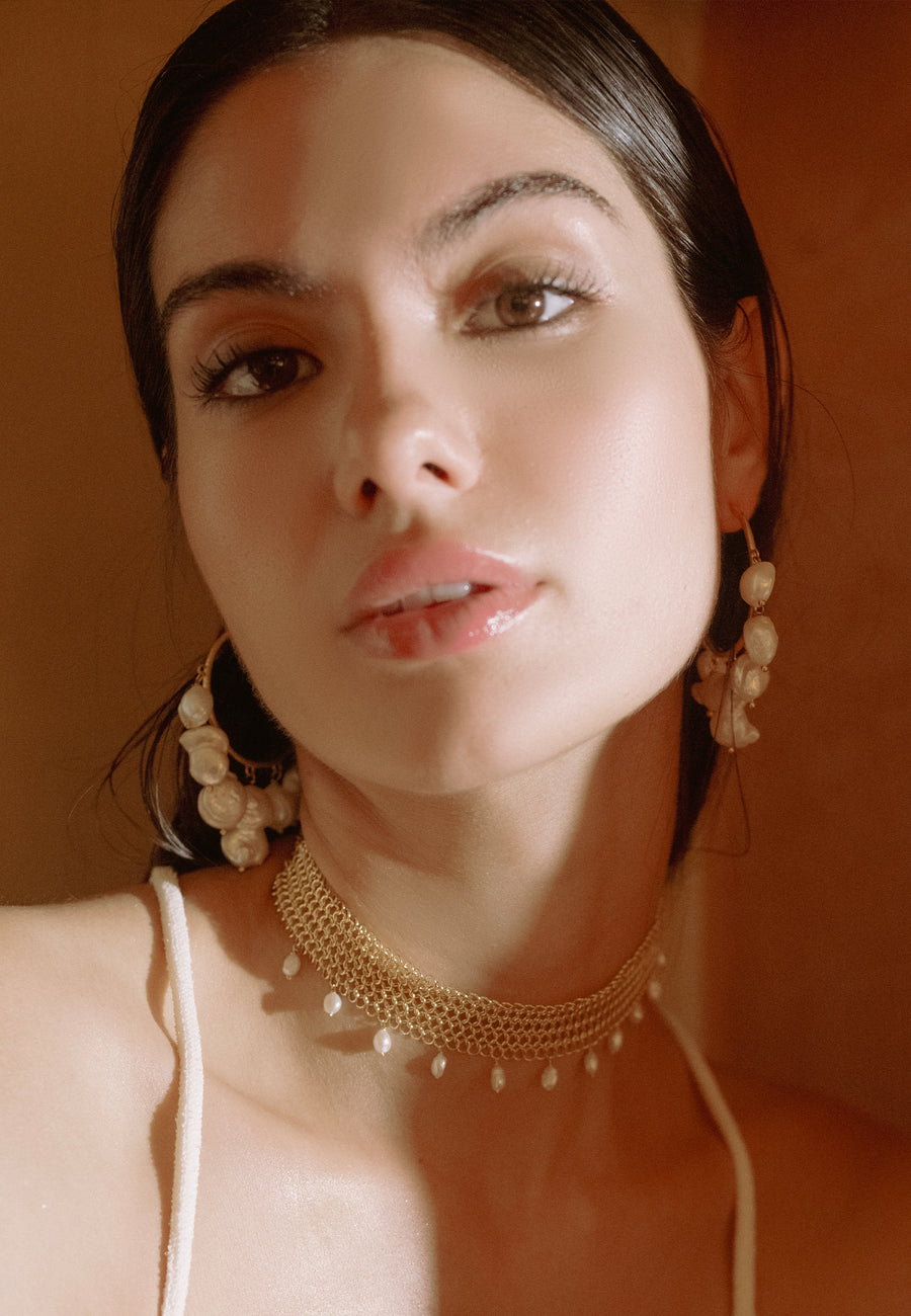aros de perlas barrocas