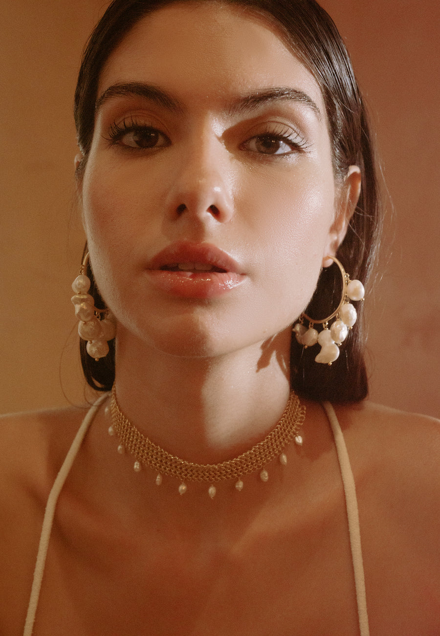 aros de perlas barrocas