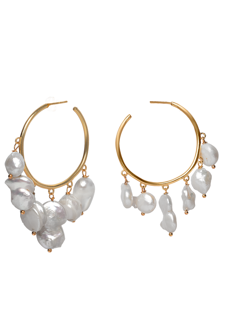aros de perlas barrocas
