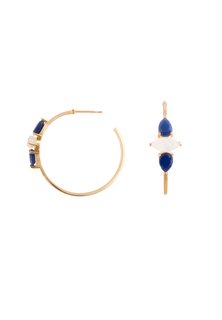 Aros con piedra lapislazuli - Aros Kasia
