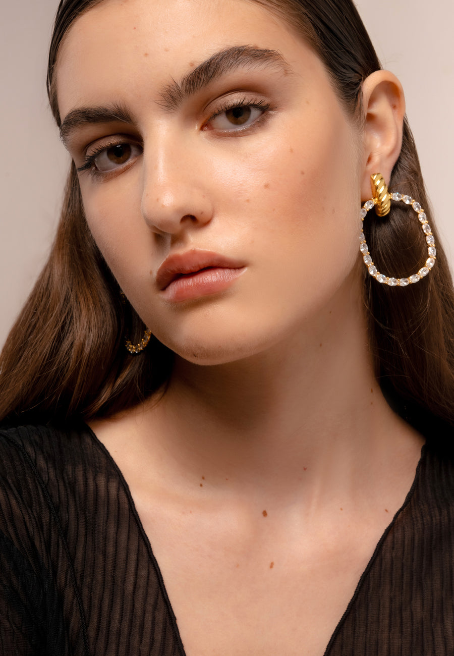 Twiggy White Earrings