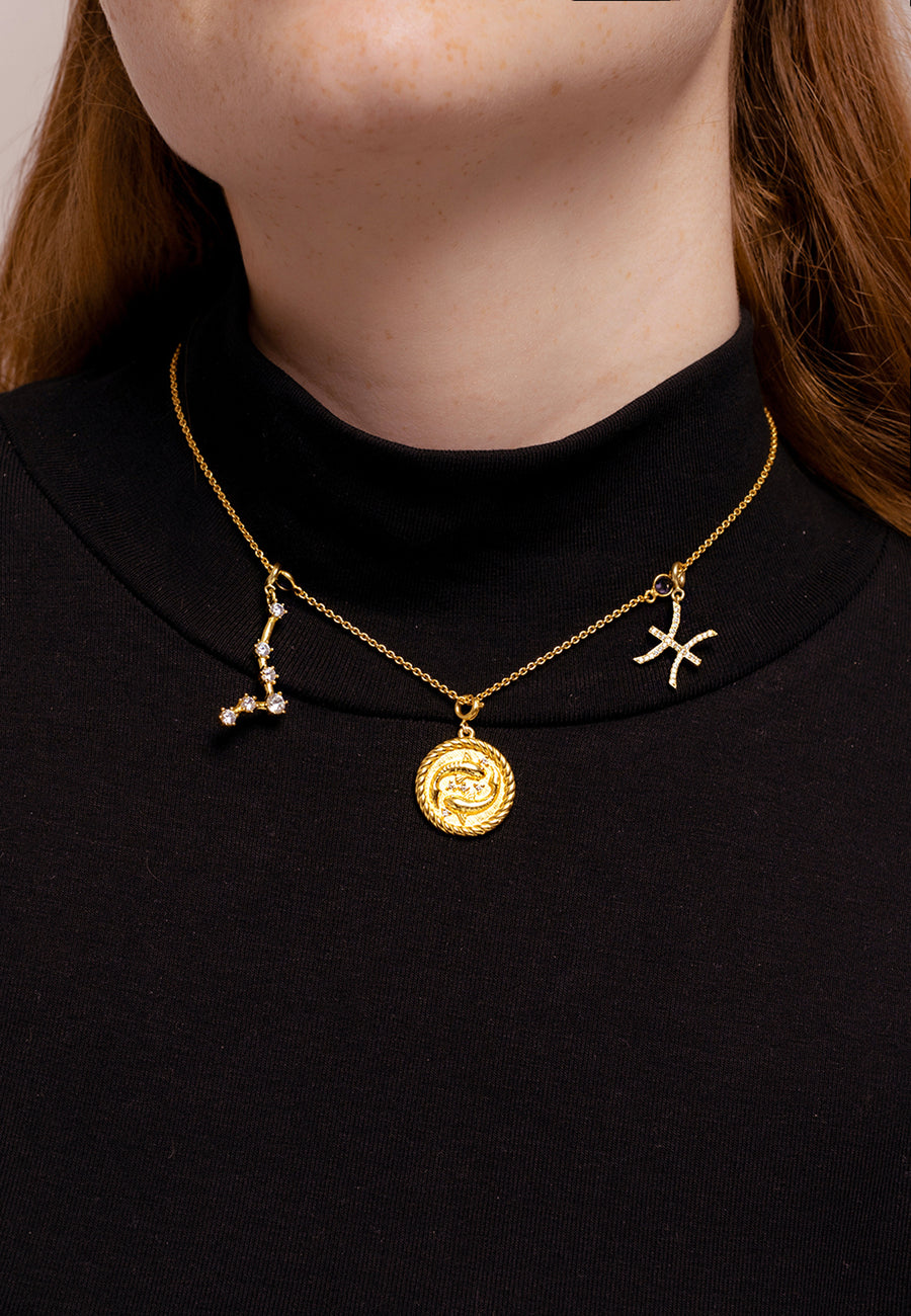 Triple Zodiac Pisces Necklace