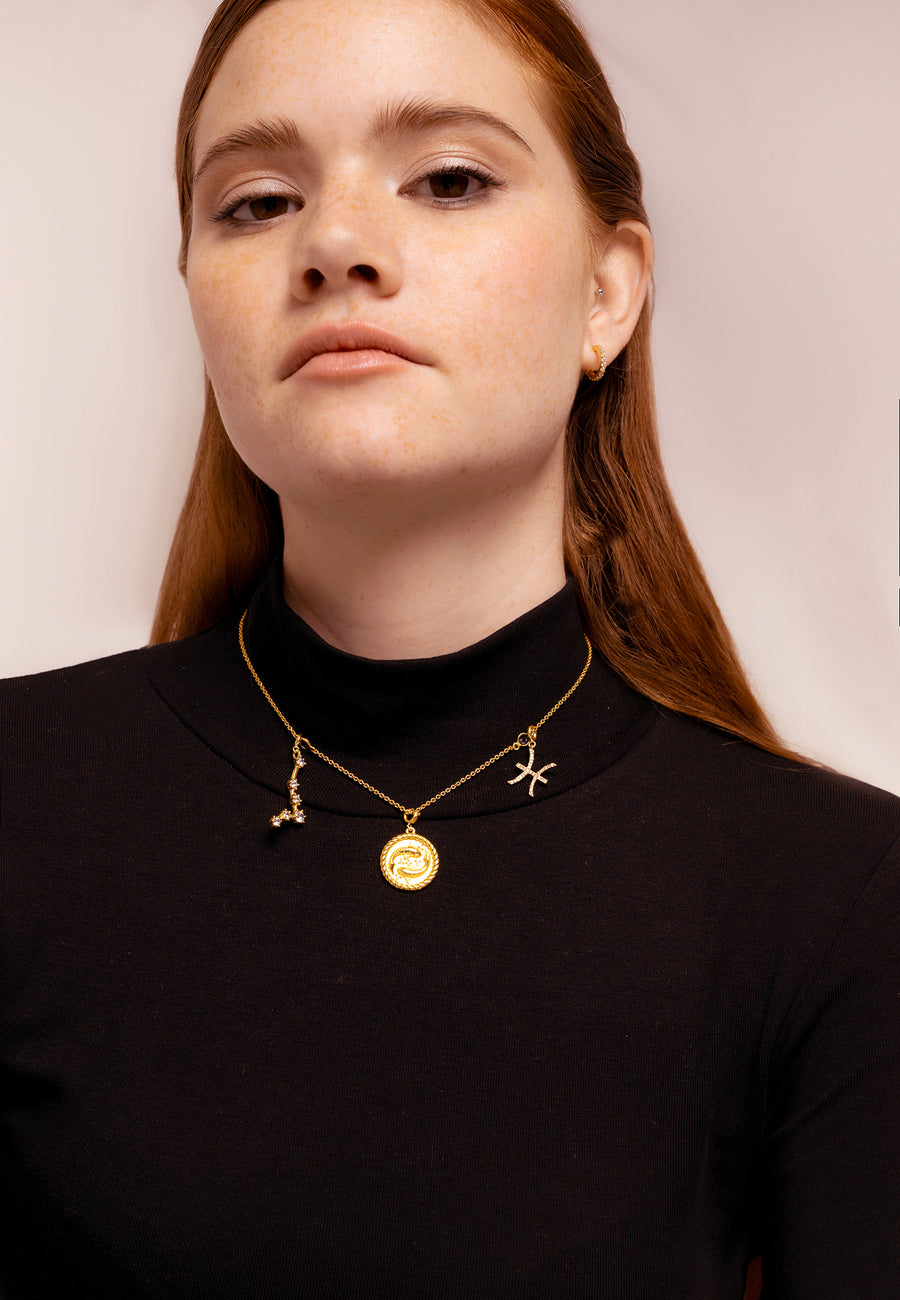 Triple Zodiac Pisces Necklace
