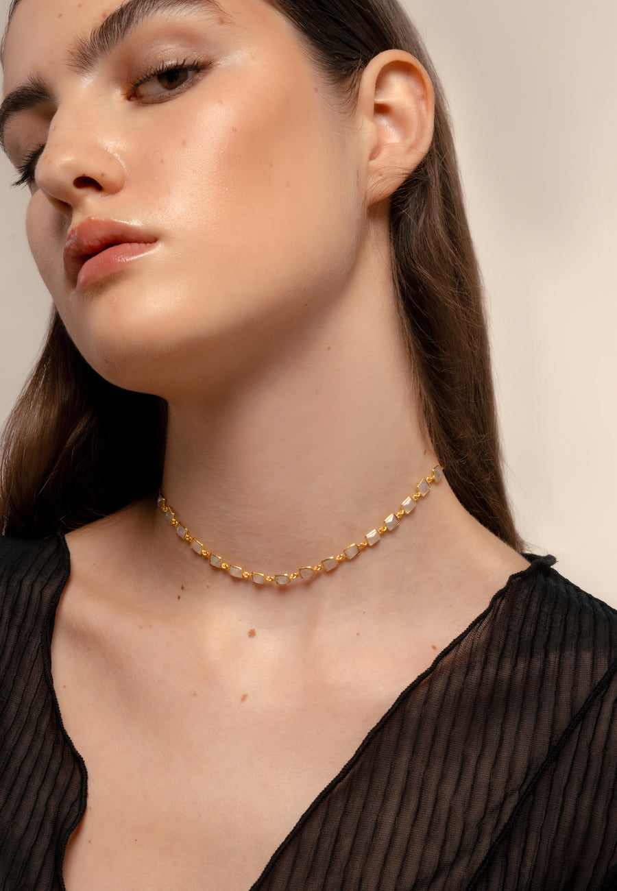 Choker Niagara Wit