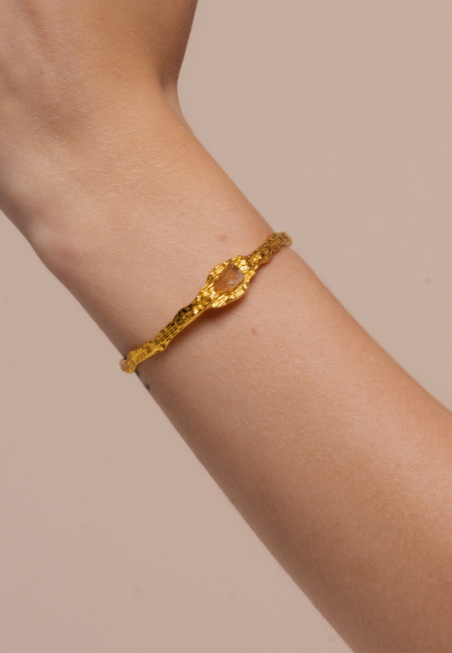 Brazalete namasté con piedra citrino
