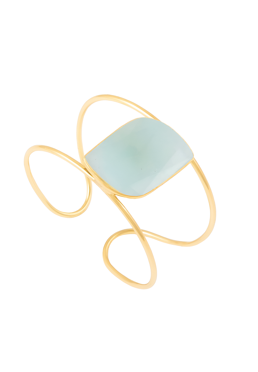 Brazalete con piedra aguamarina de Lavani