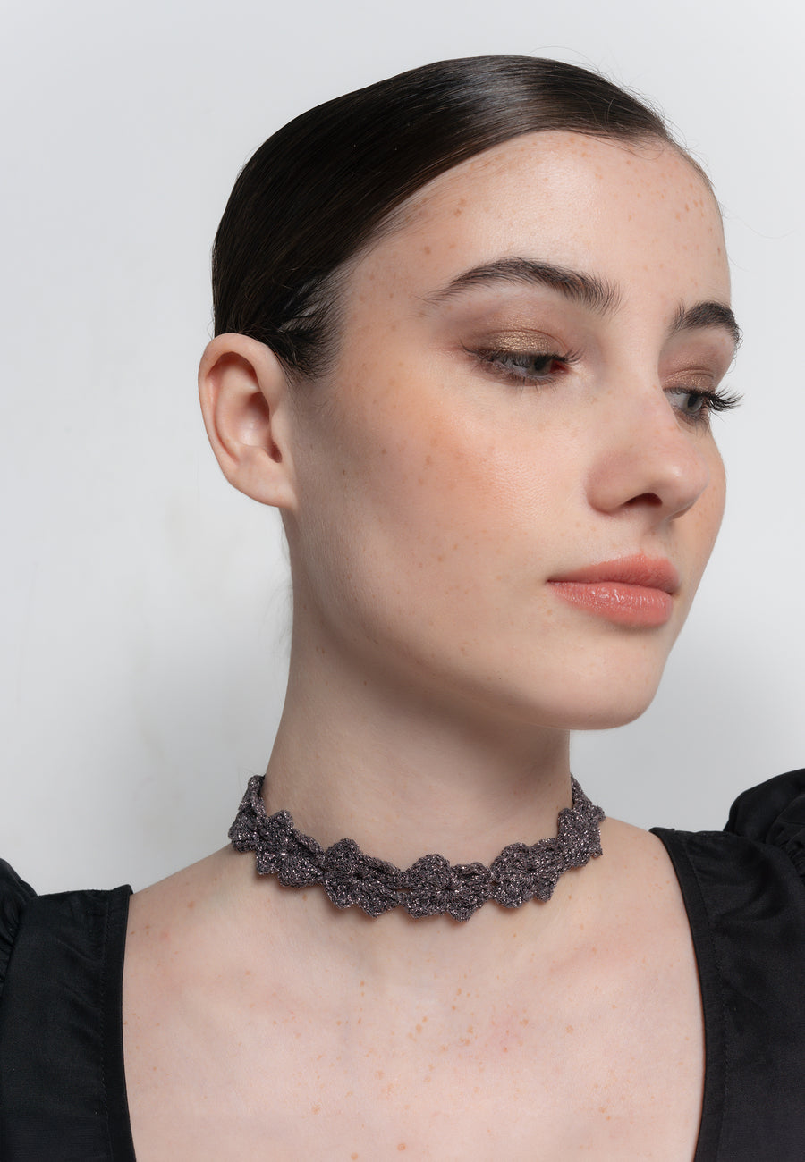 Choker Clover Gertrudis Gris