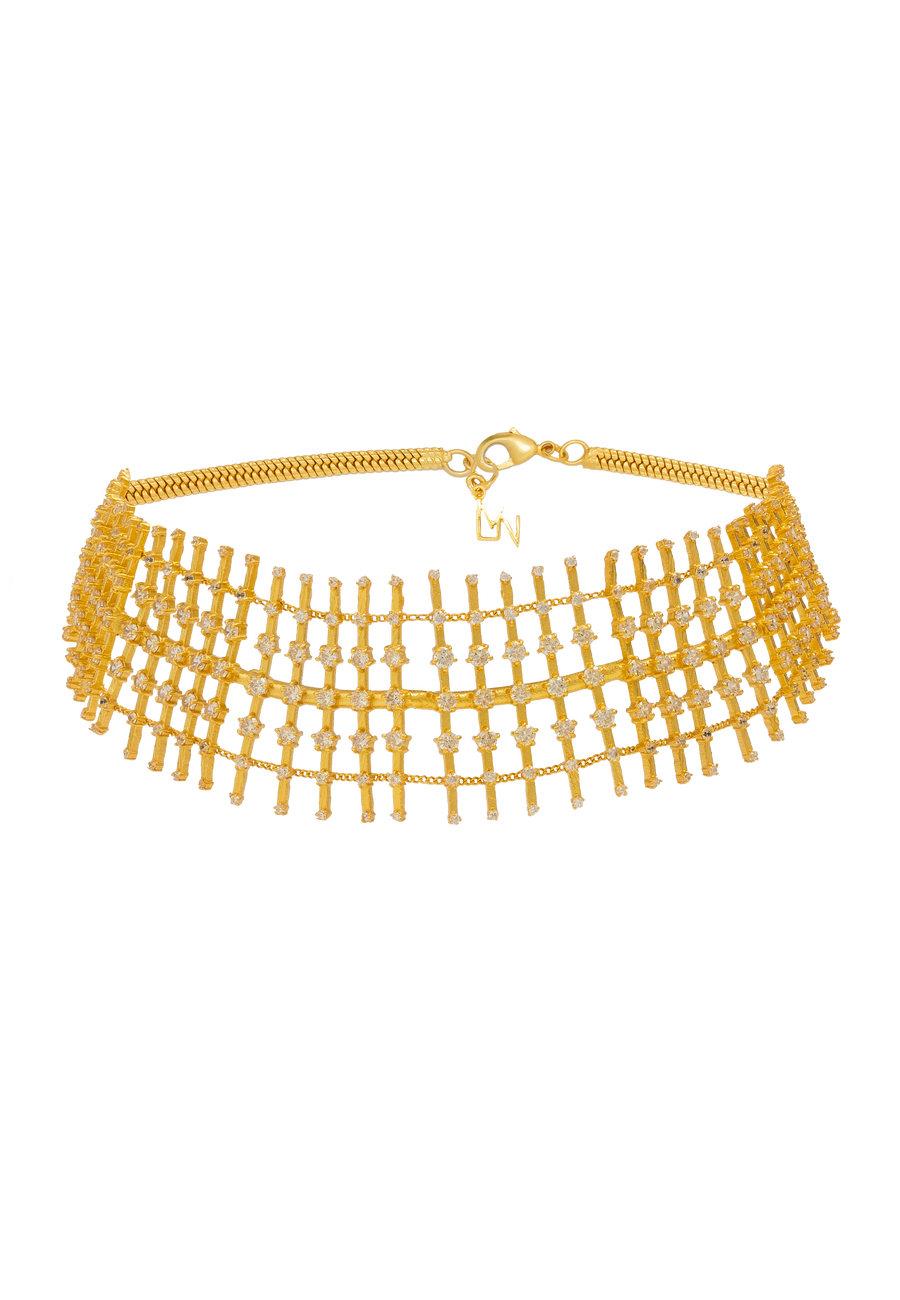 Choker Brillos Helia formado por más de 150 circonitas engastadas a mano