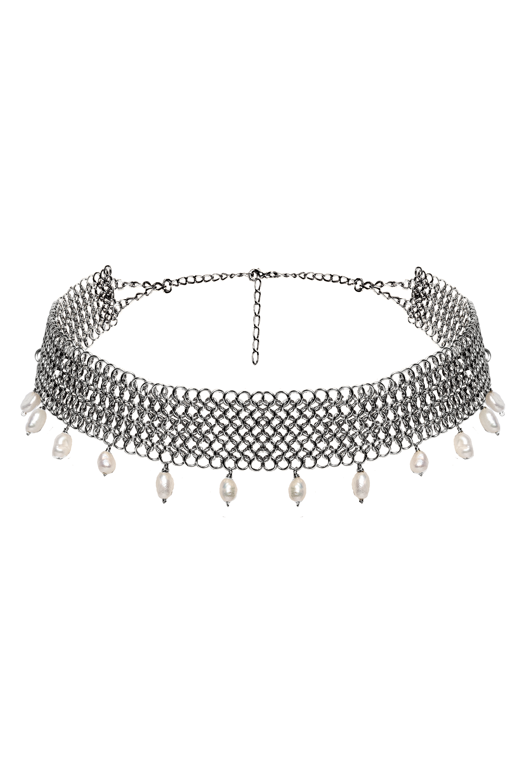 Hikari Silver Mesh Choker I LAVANI Jewels