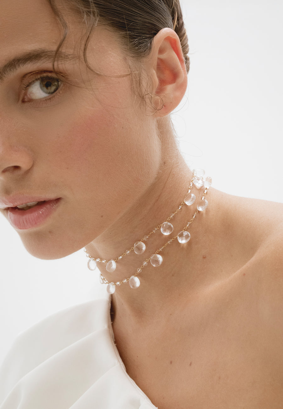 choker de cristales para novia Helene