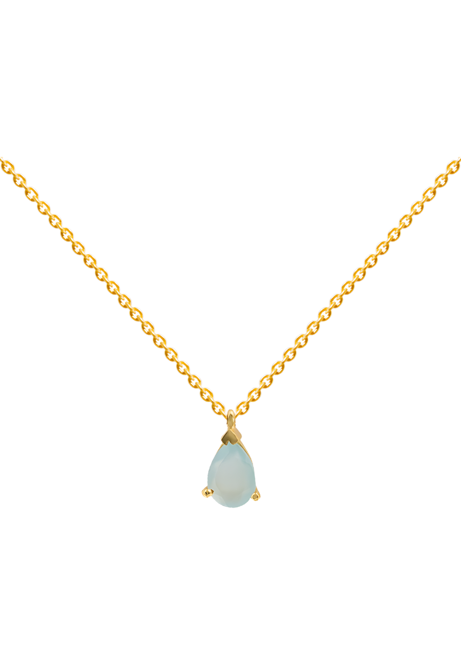 Colgante lagrima con piedra Aguamarina Pride Mini Lavani