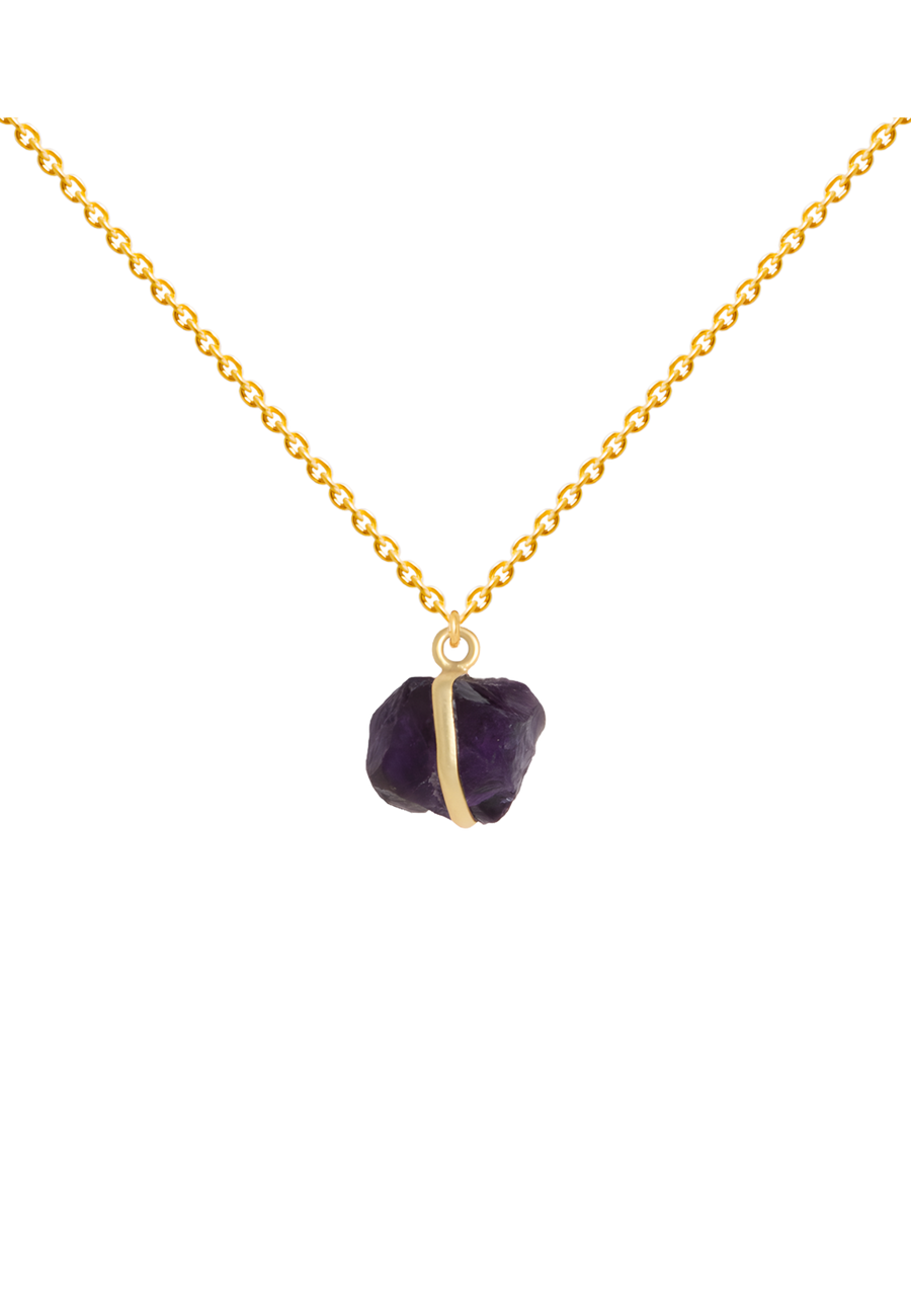Colgante piedra bruta amatista morado Lavani Jewels