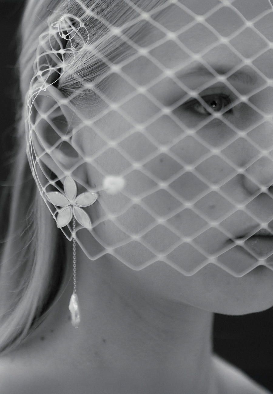 Boucles d'oreilles Lotus Blanc