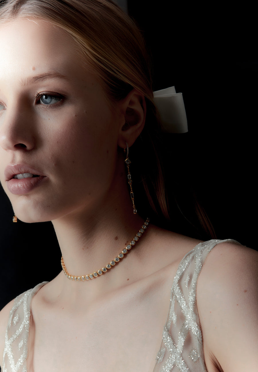White Mystere Earrings