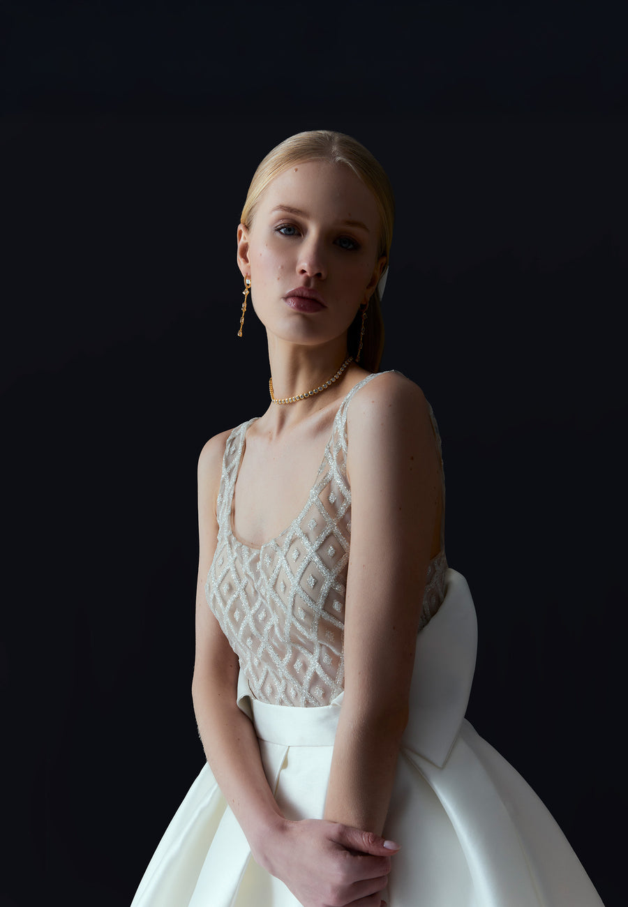White Mystere Earrings
