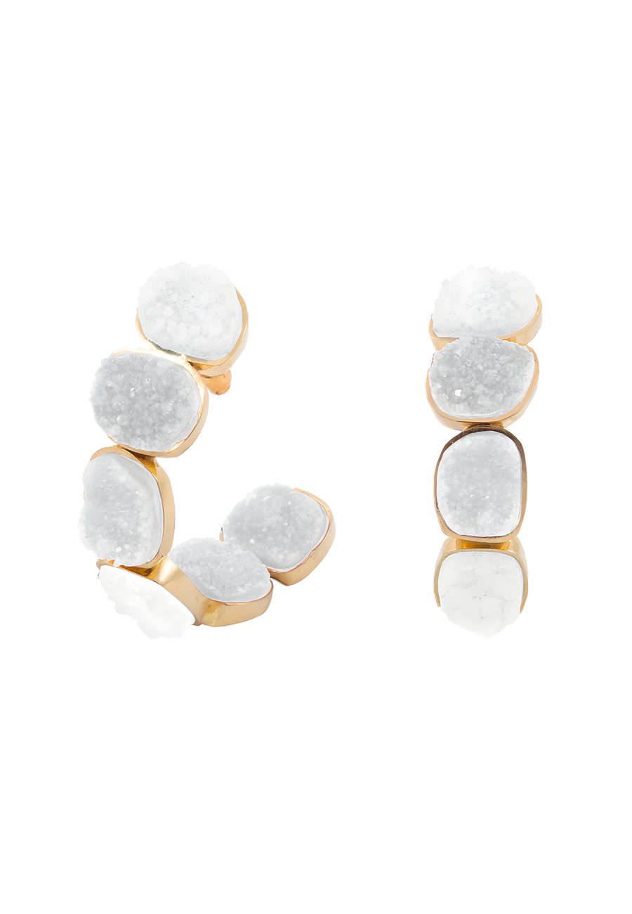 Pendientes Lavani Rainbow Blanco piedraluna