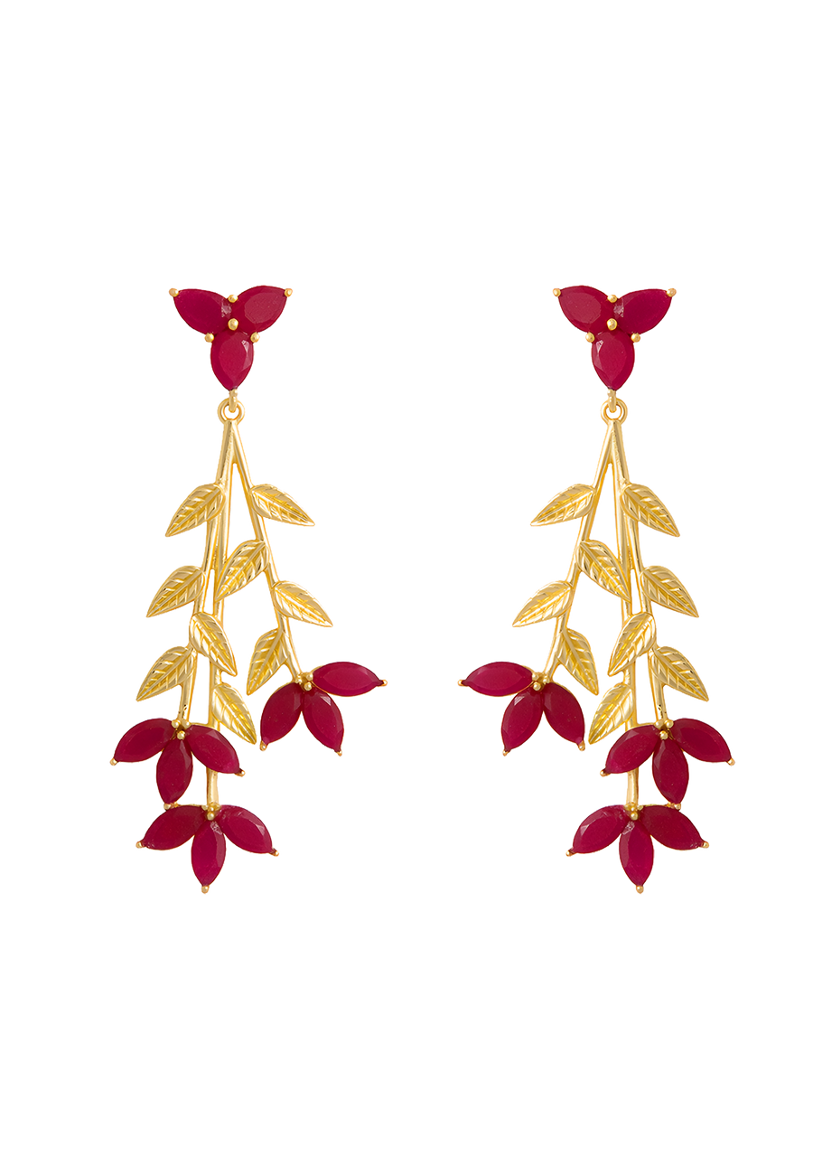 Pendientes color Burdeos Blume de Lavani Jewels