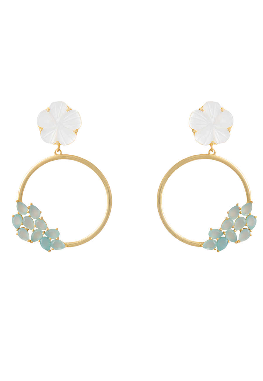 Pendientes verde agua con piedras naturales Lavani Jewels