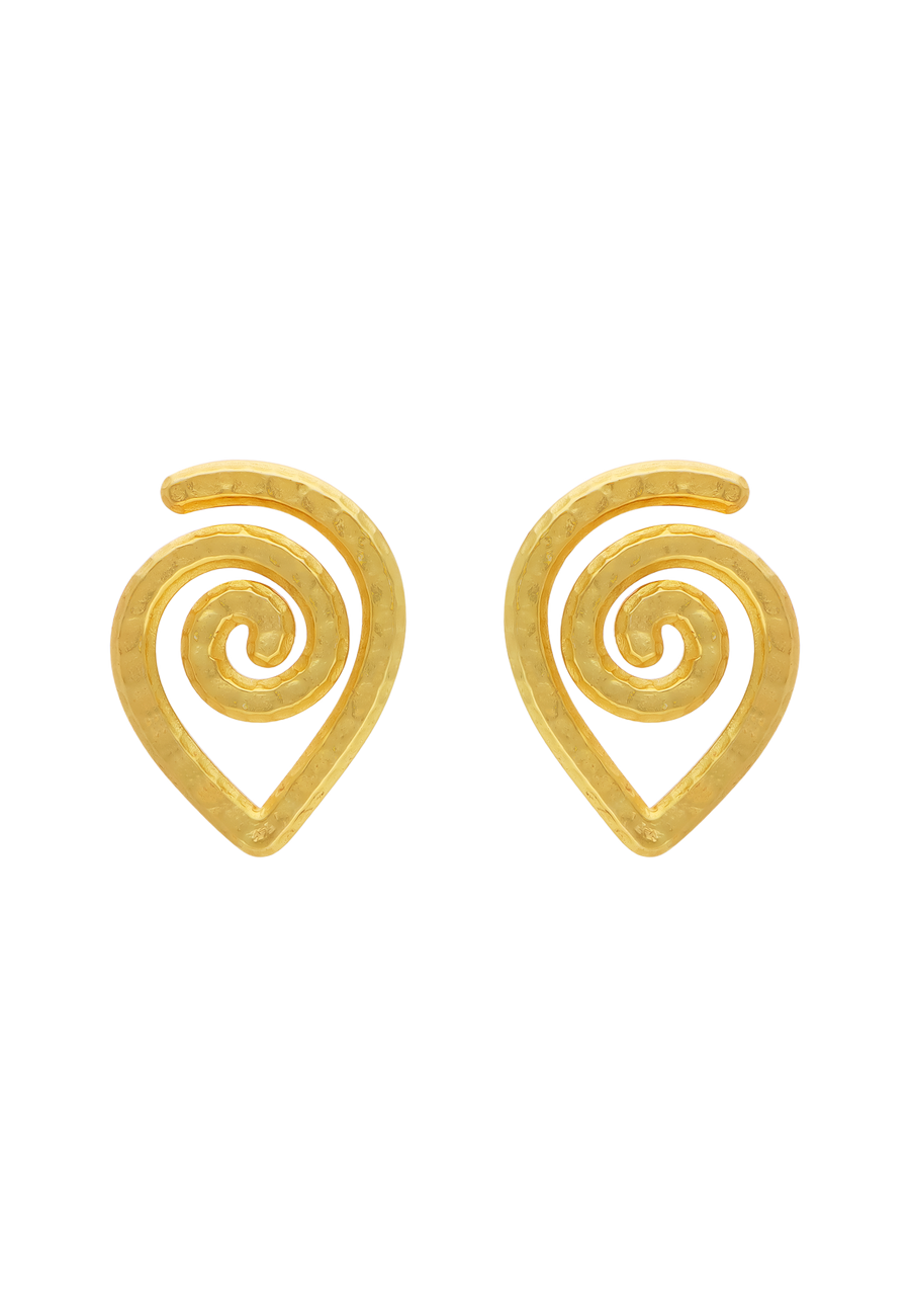 Pendientes caracola dorados