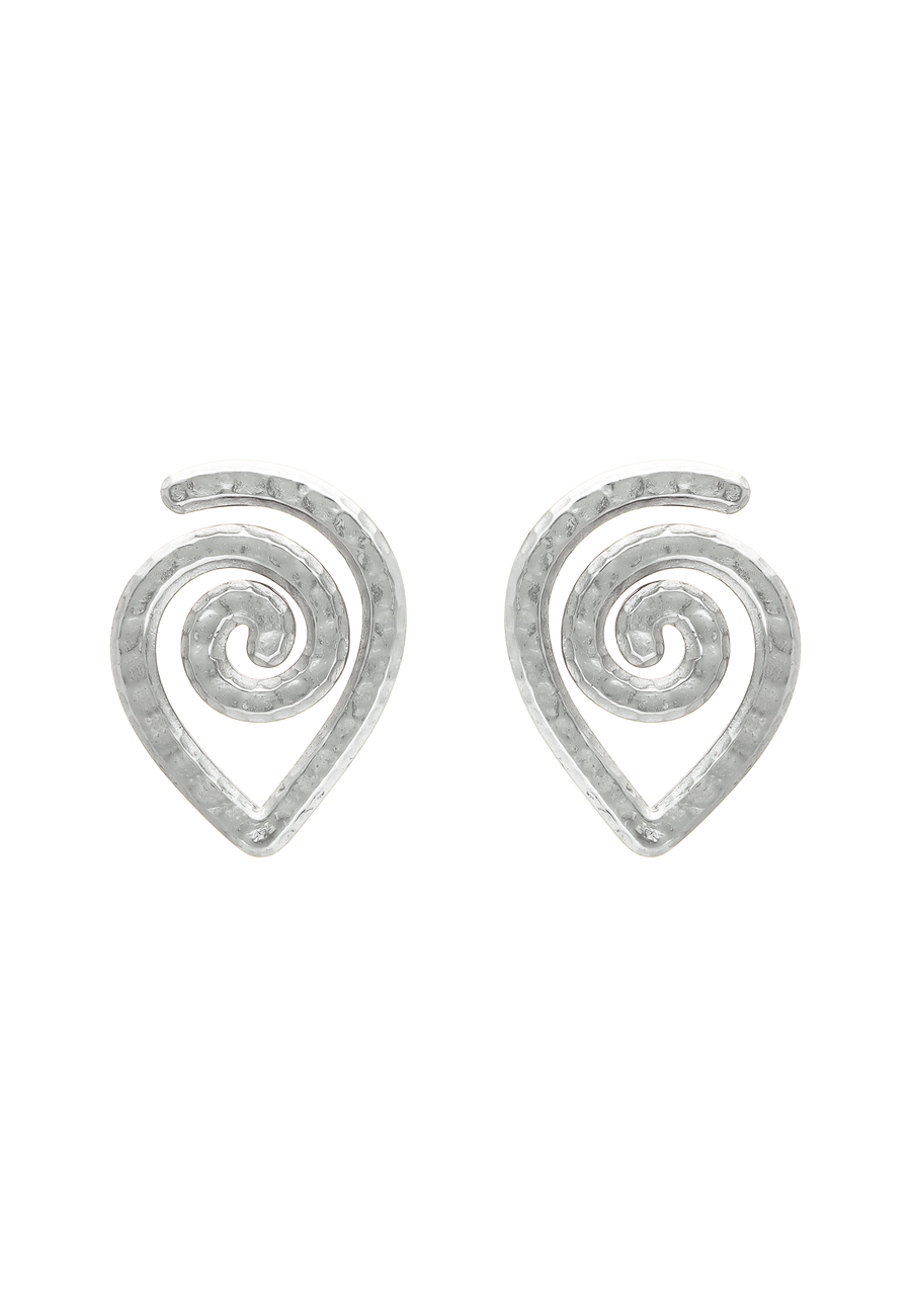 Pendientes de caracola plateados