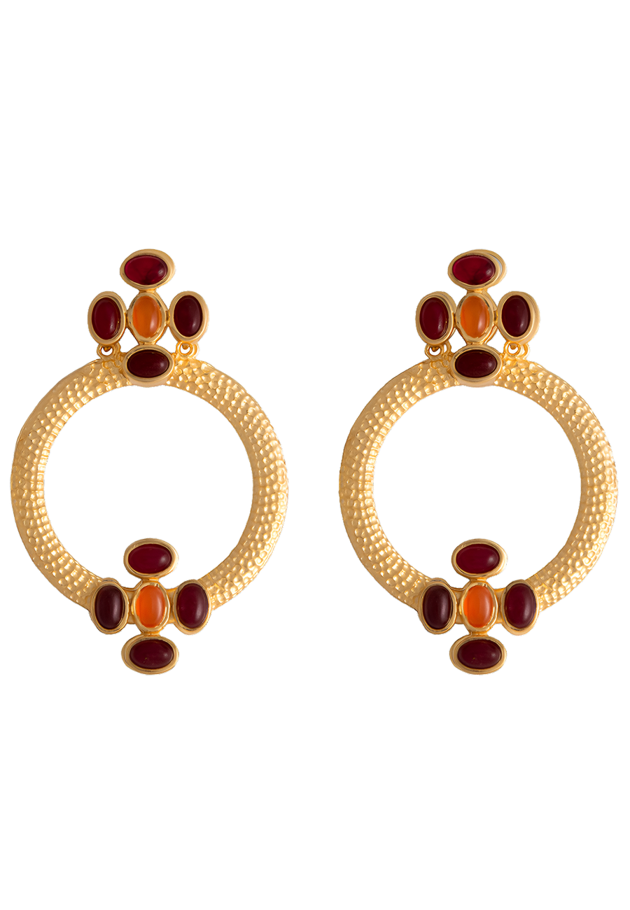 Pendientes Madison Rojo Naranja