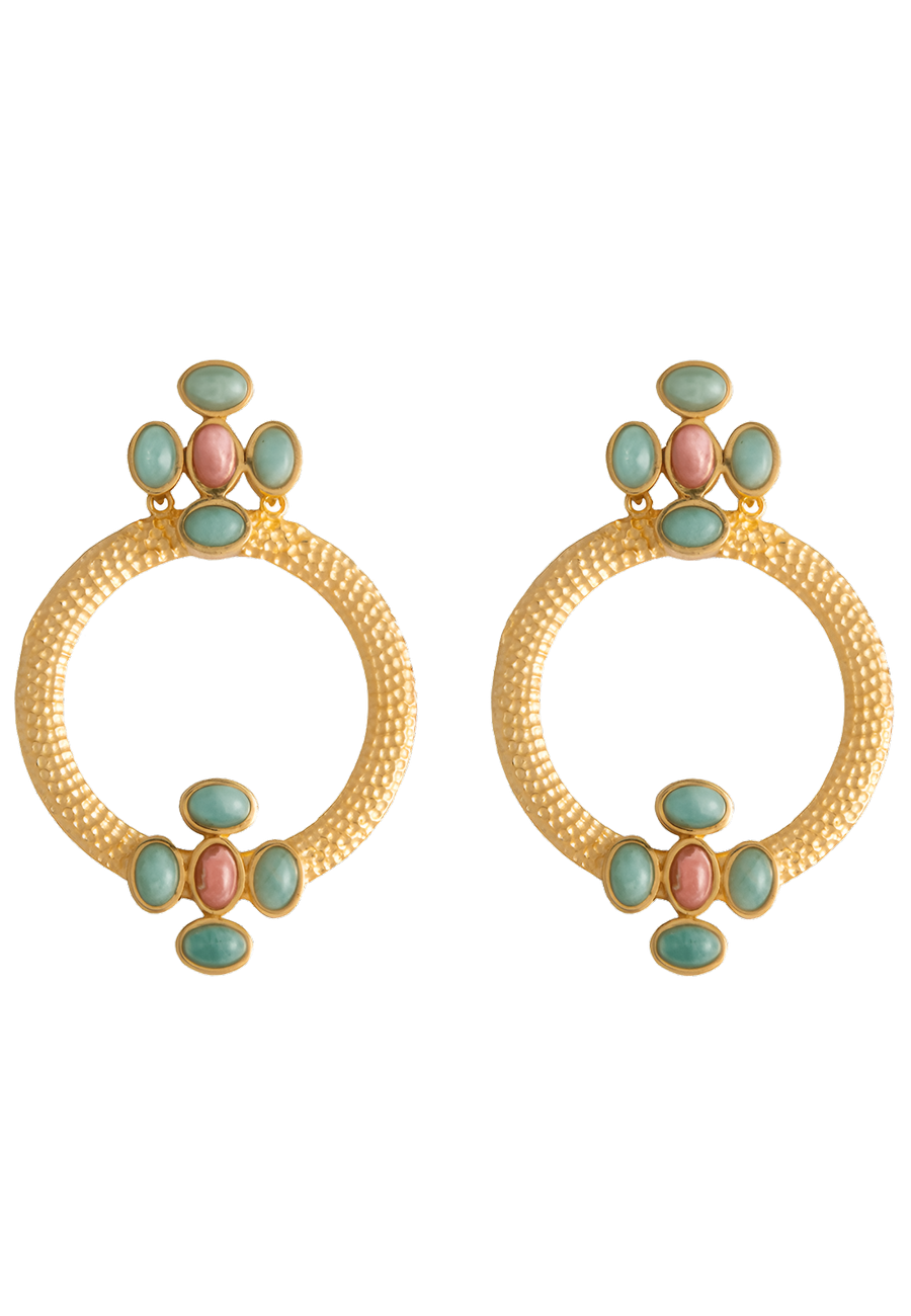 pendientes con piedras naturales para invitada