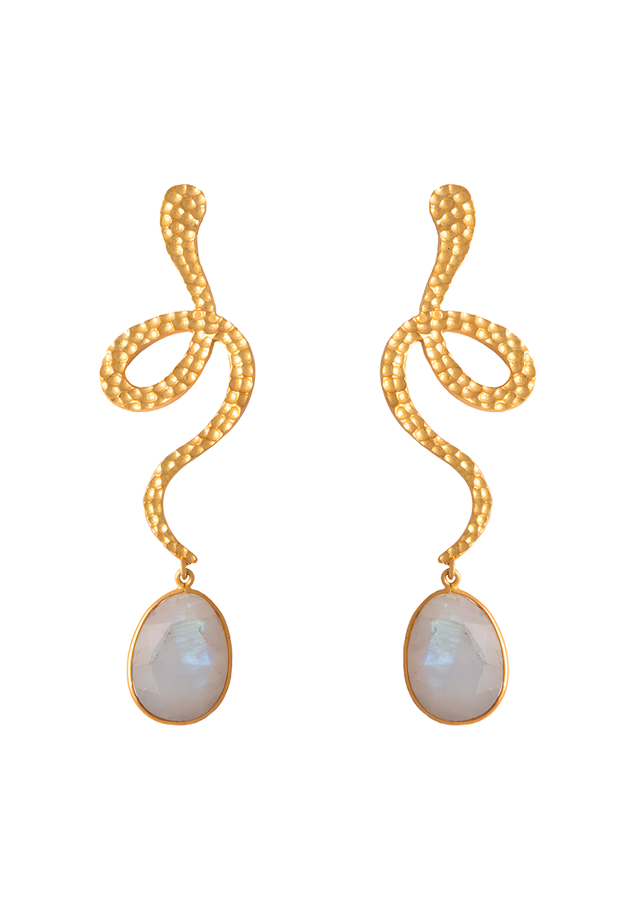 Pendientes Thar de serpiente Blanco