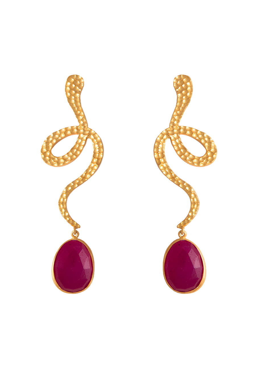 Pendientes de serpiente Thar Rubi