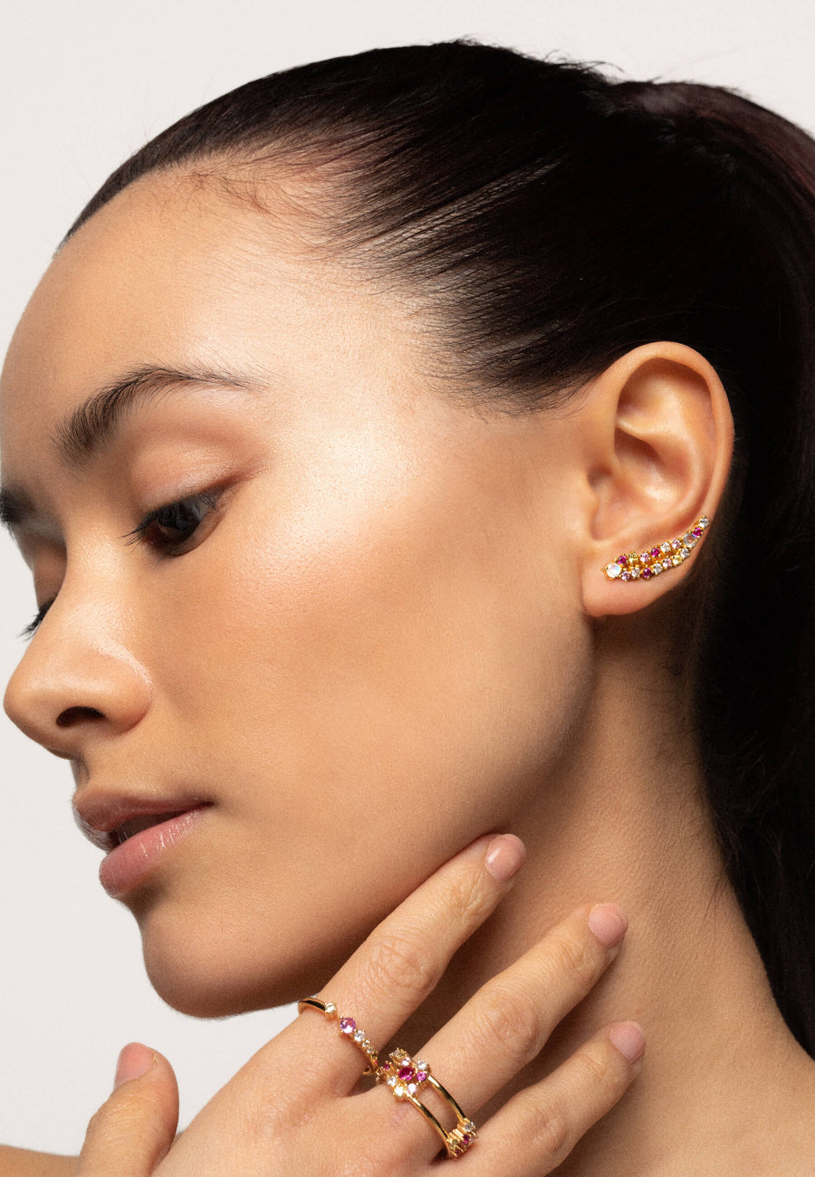 Pendientes que suben por la oreja Sauvage