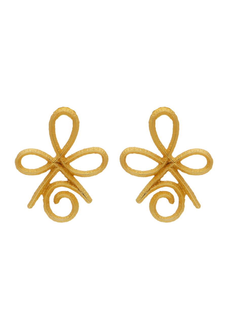 Pendientes del amor incondicional dorados