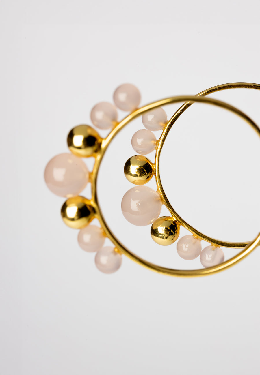 Boucles d'oreilles Elara rose