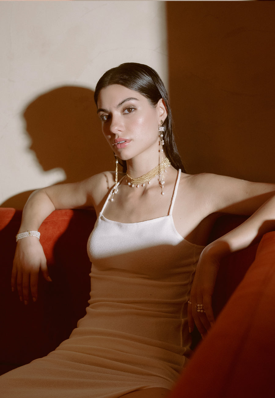 pendientes de perlas colgantes