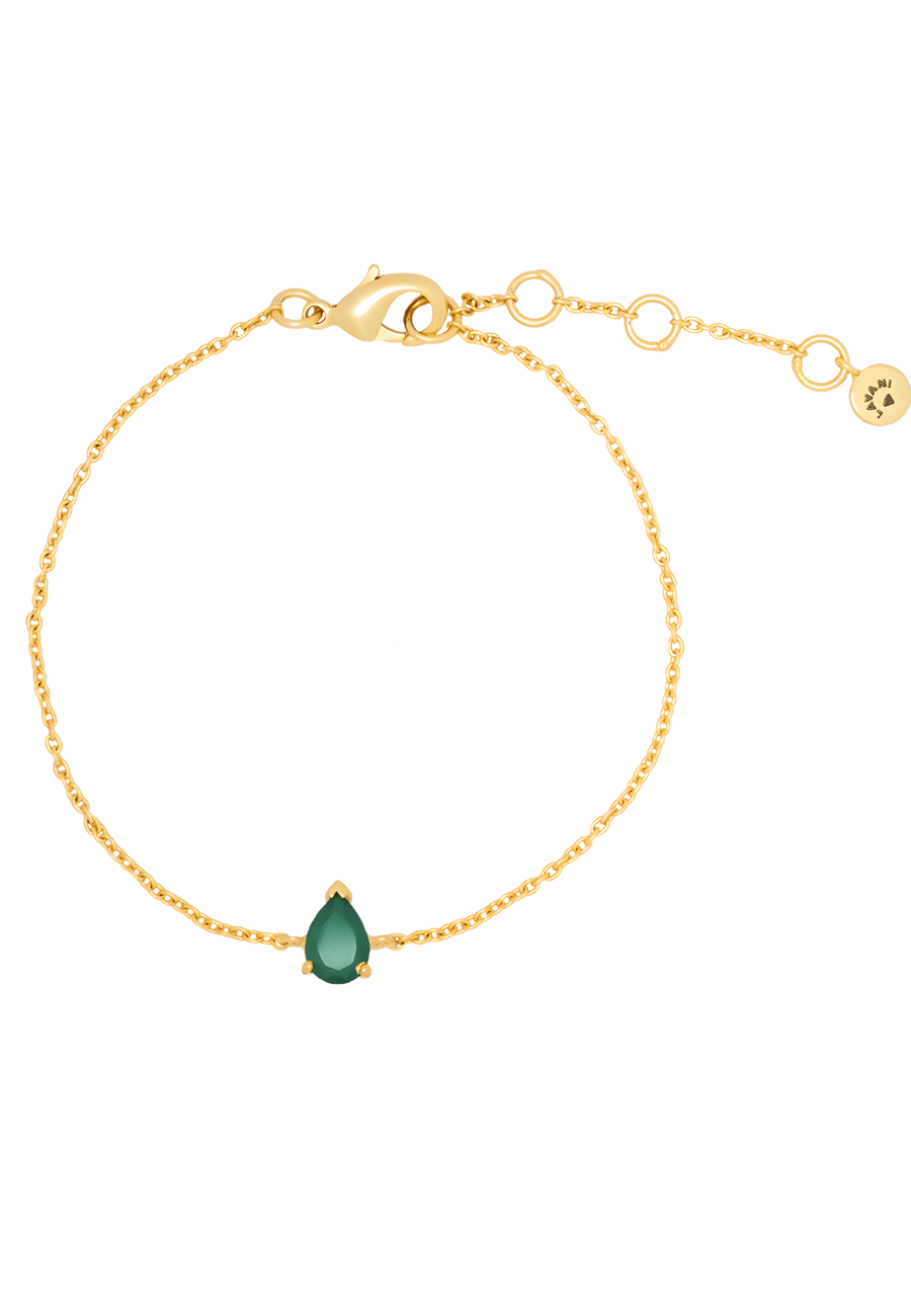 Pulsera mini con piedra natural en verde