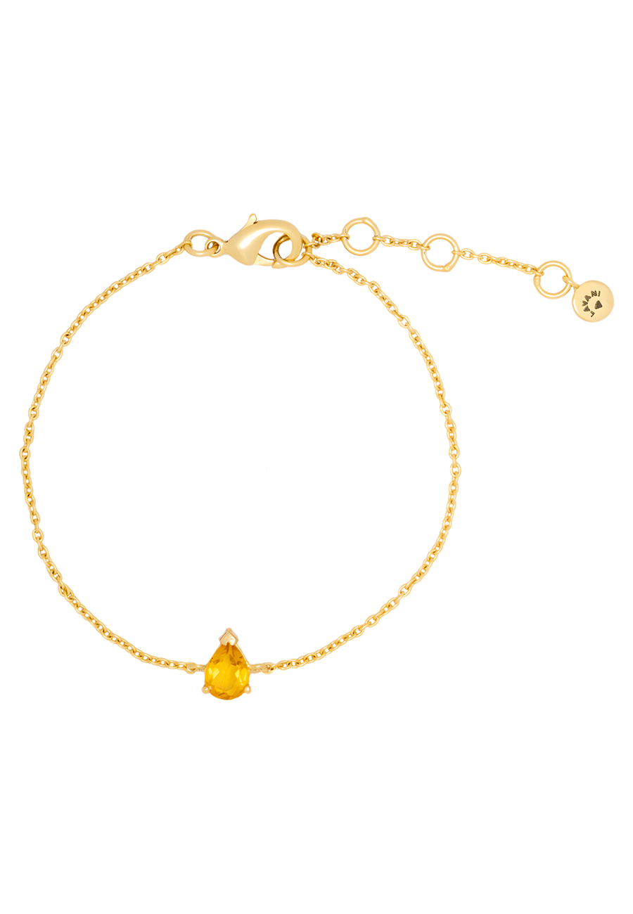 Pulsera mini con piedra natural en ámbar