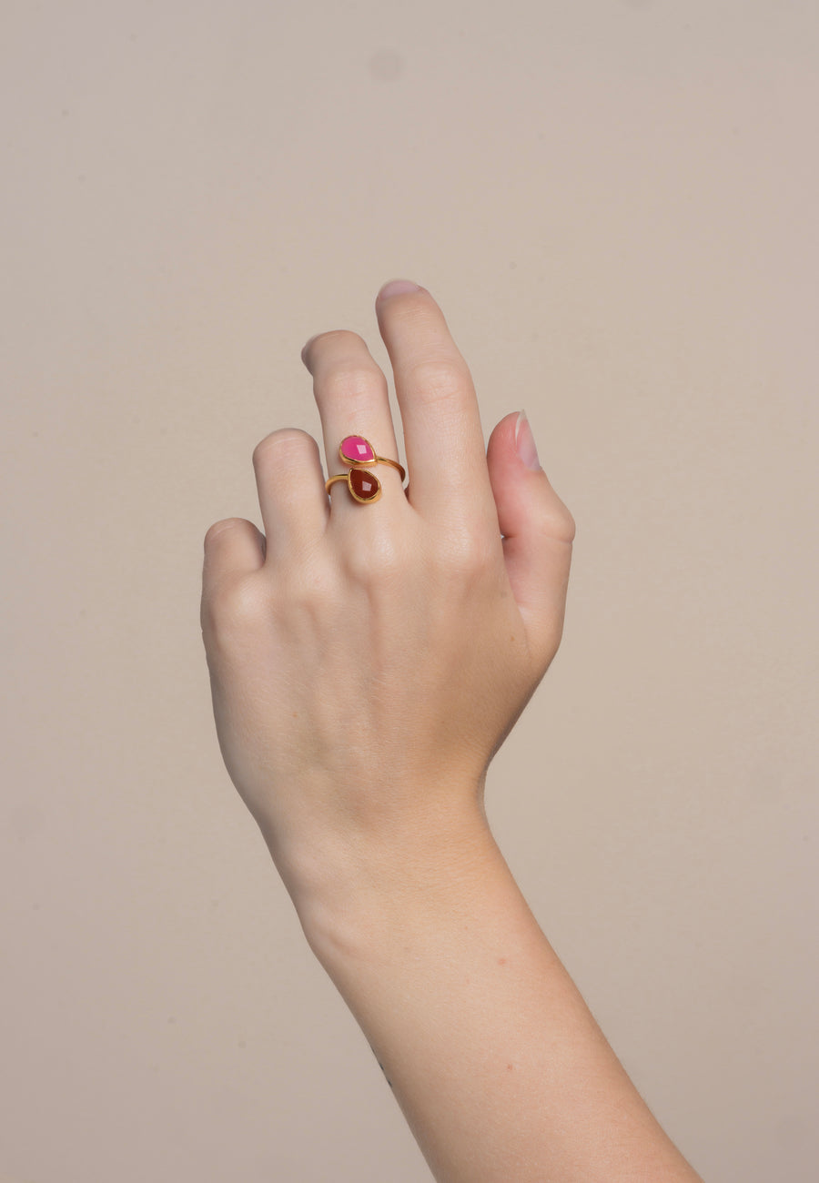 Bague Aura Rose, Orange