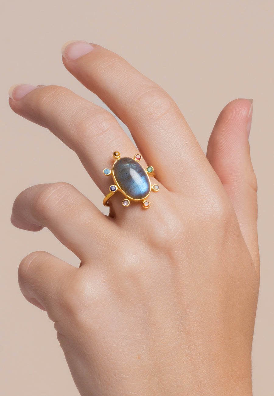 Anillo Dharma multicolor de la colección chakras