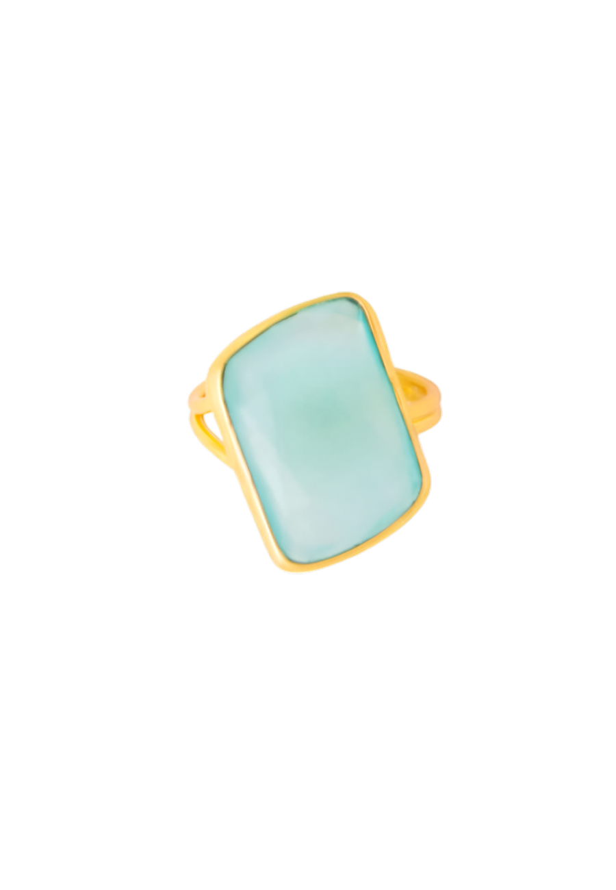 Anillo Stardust Aguamarina