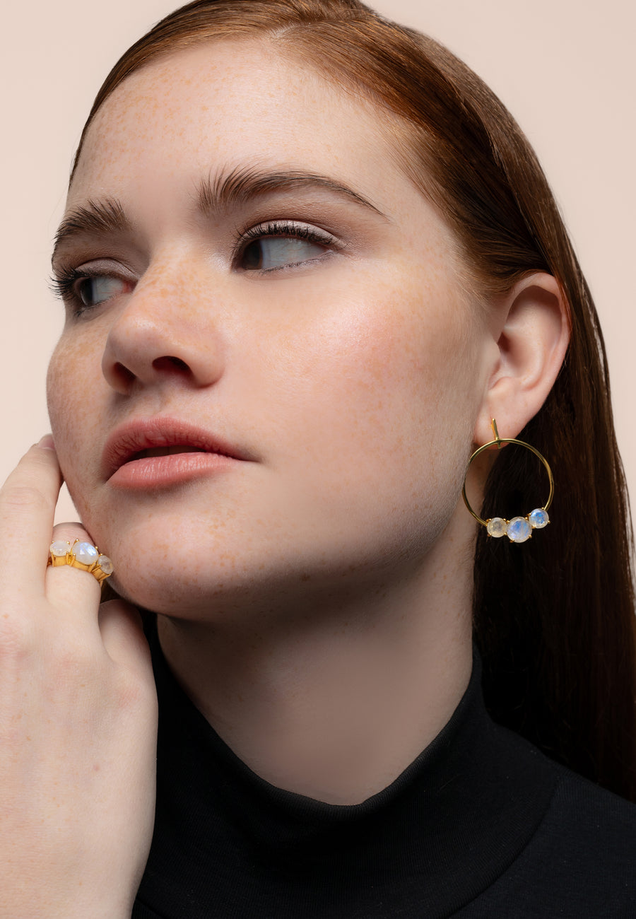 Ohrringe Mondschein Weiß