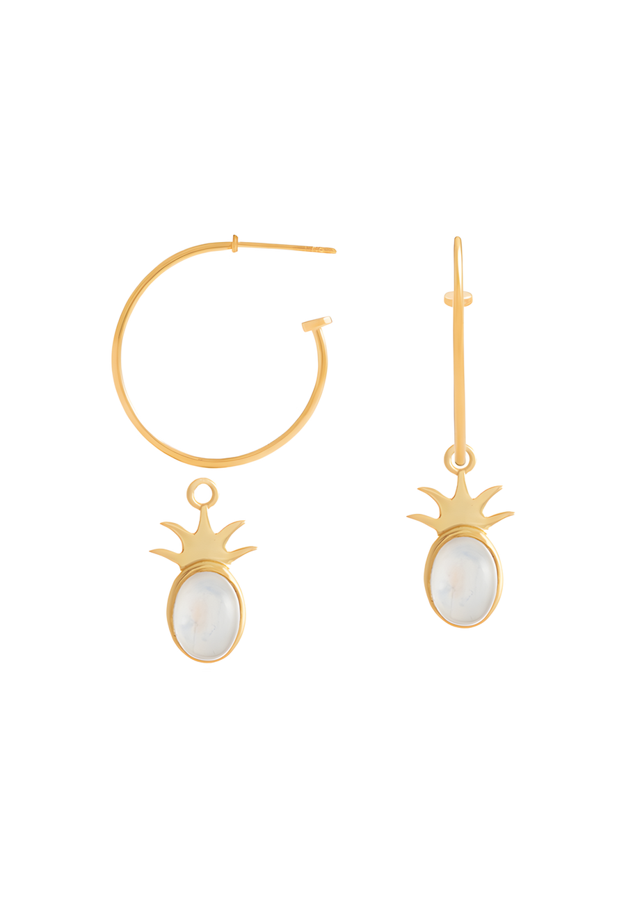 Aros Eclectic Big Samana Blanco Dorado