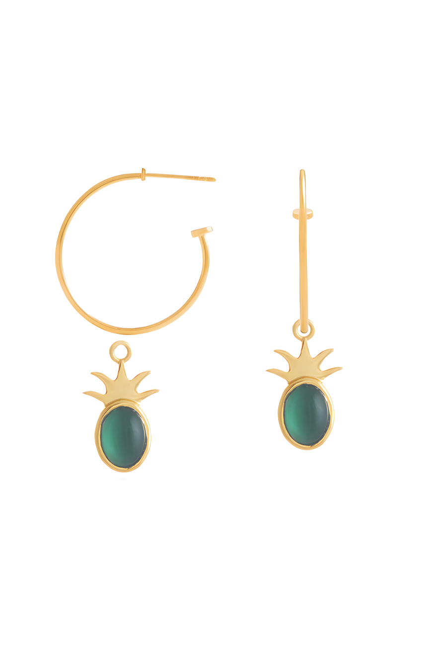 Aros Eclectic Big Samana Verde Dorado