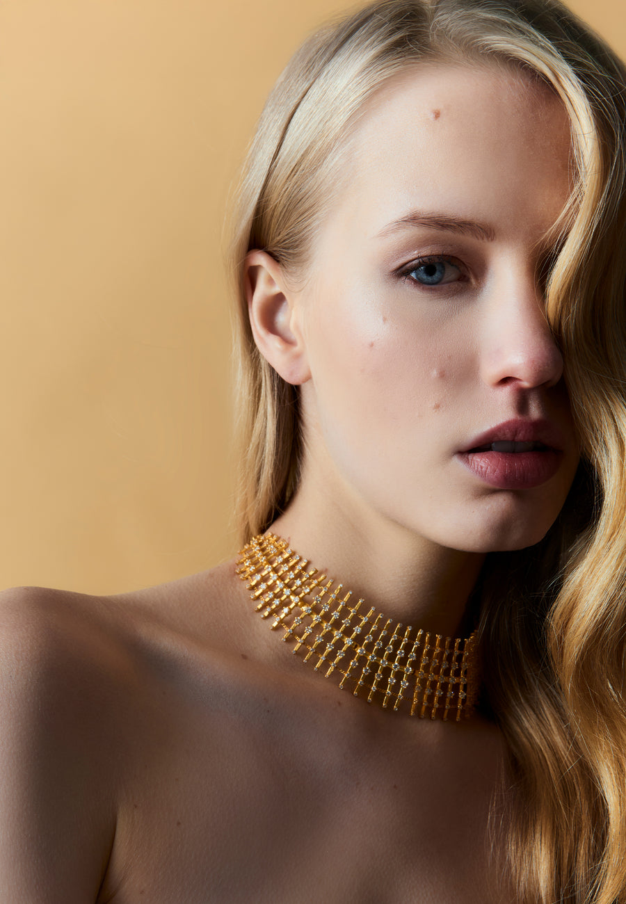 Helia gouden choker