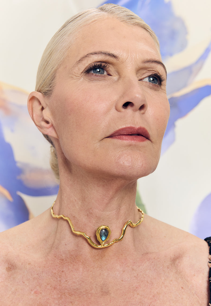 Dankbaarheid grijze choker