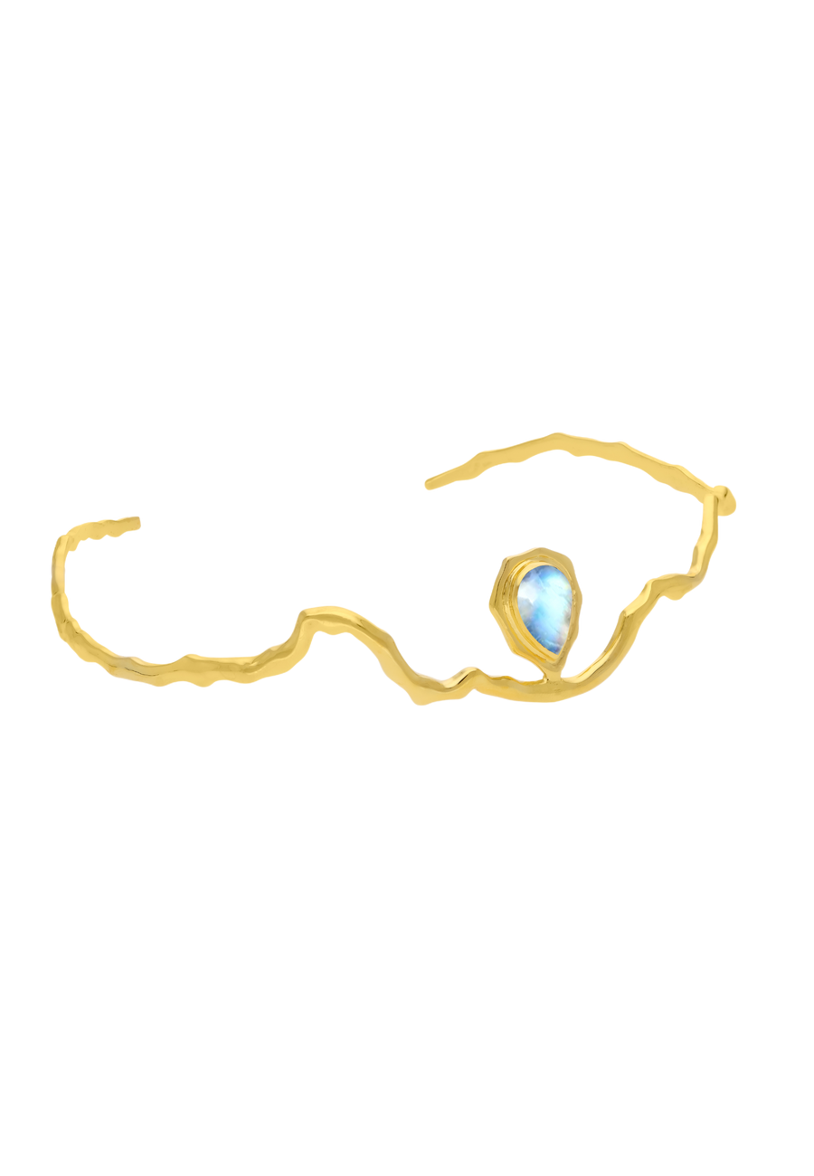 choker gratitude con piedraluna en forma de gota