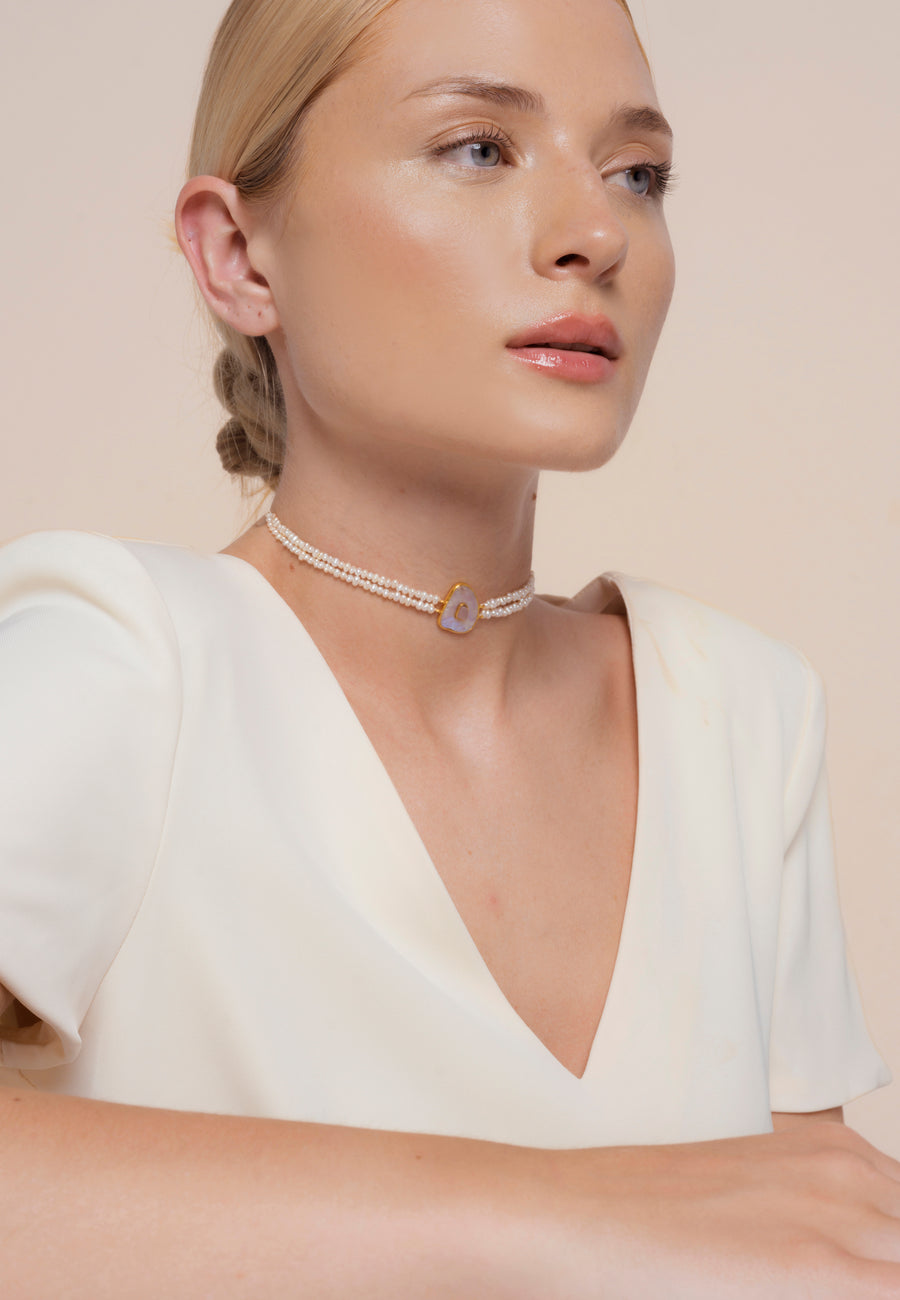 Choker Zenith de perlas