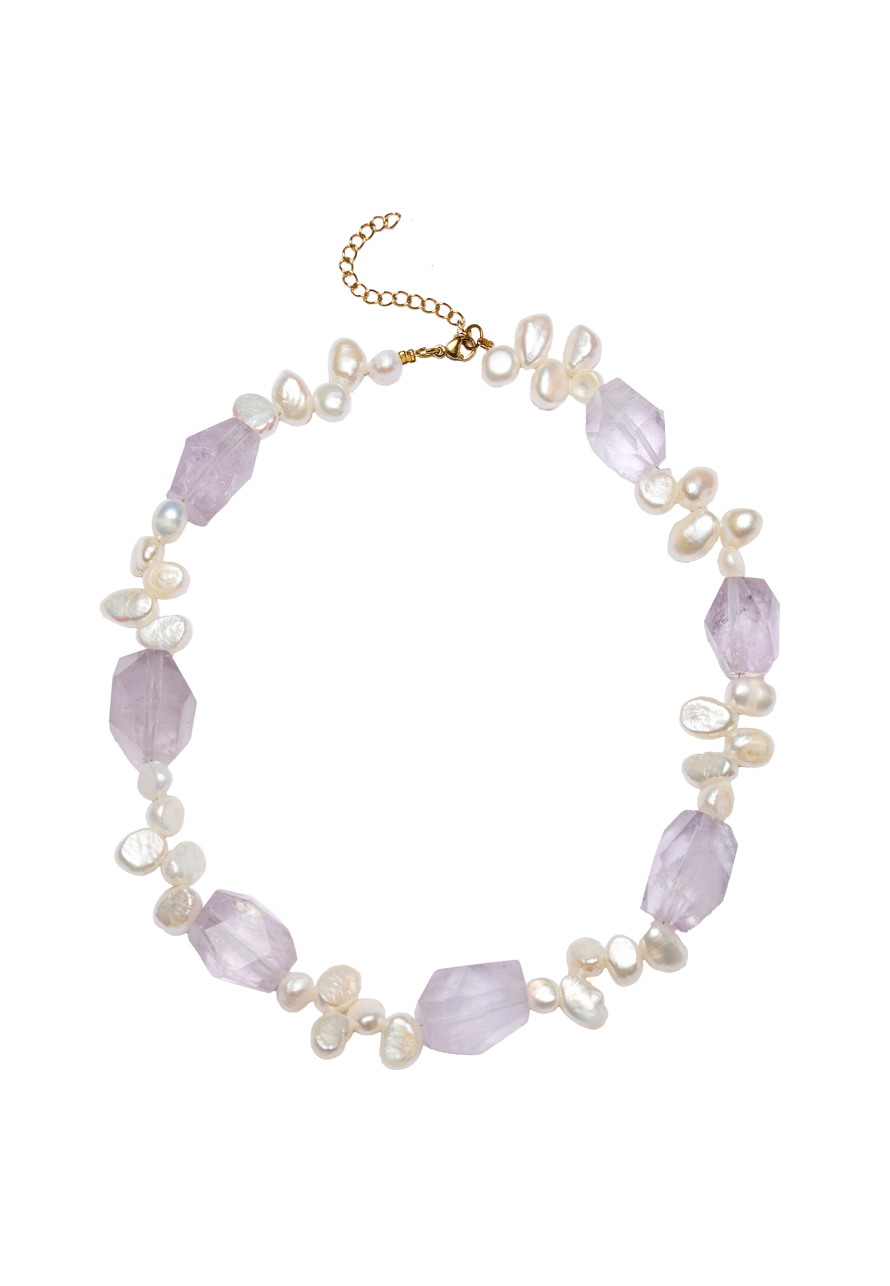 Amethyst and Poseidon Pearl Necklace